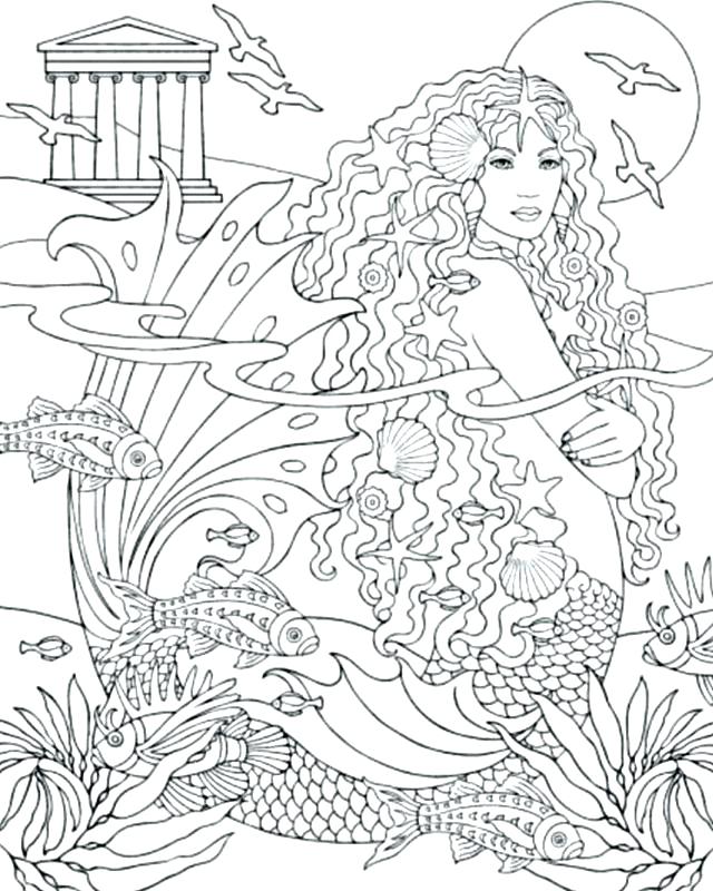 640x800 Ocean Animals Coloring Pages For Adults Ocean World Octopus