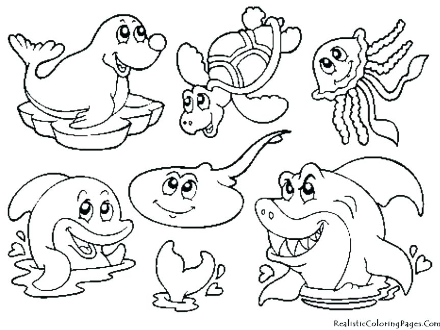 863x647 Marine Life Coloring Pages Ocean Life Coloring Pages Coloring Page