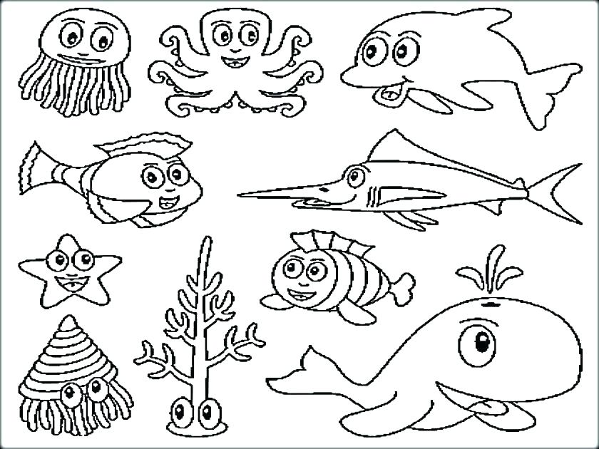 840x630 Ocean Fish Coloring Pages Ocean Life Coloring Pages Sea Life