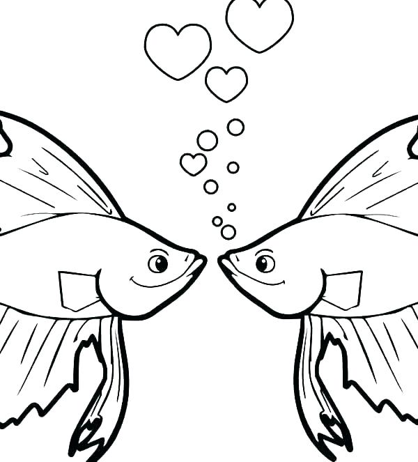 600x663 Fish Color Pages Goldfish Coloring Page Goldfish Coloring Page