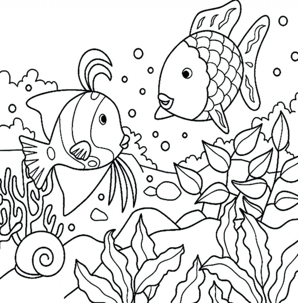 1024x1041 Coloring Pages Fish Coloring Page Rainbow Pages Of Sea Animals