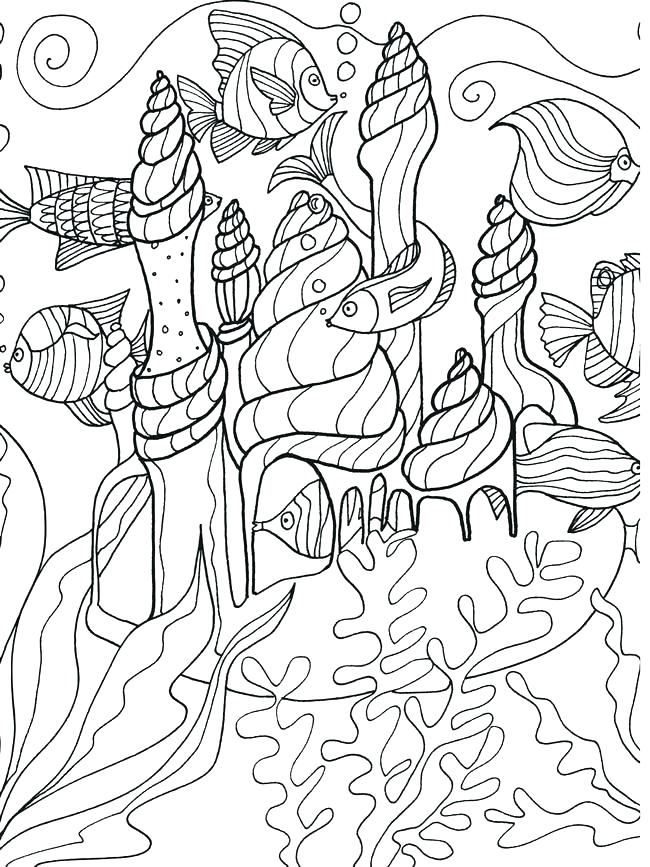 650x867 Ocean Life Coloring Pages Together With Marine Life Under