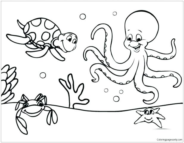 618x481 Ocean Life Coloring Pages Ocean Life Coloring Pages Together