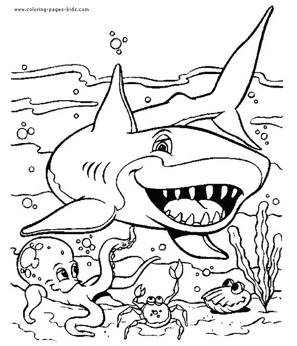 590x687 Ocean Life Coloring Pages Printable Coloring Pages Of Animals