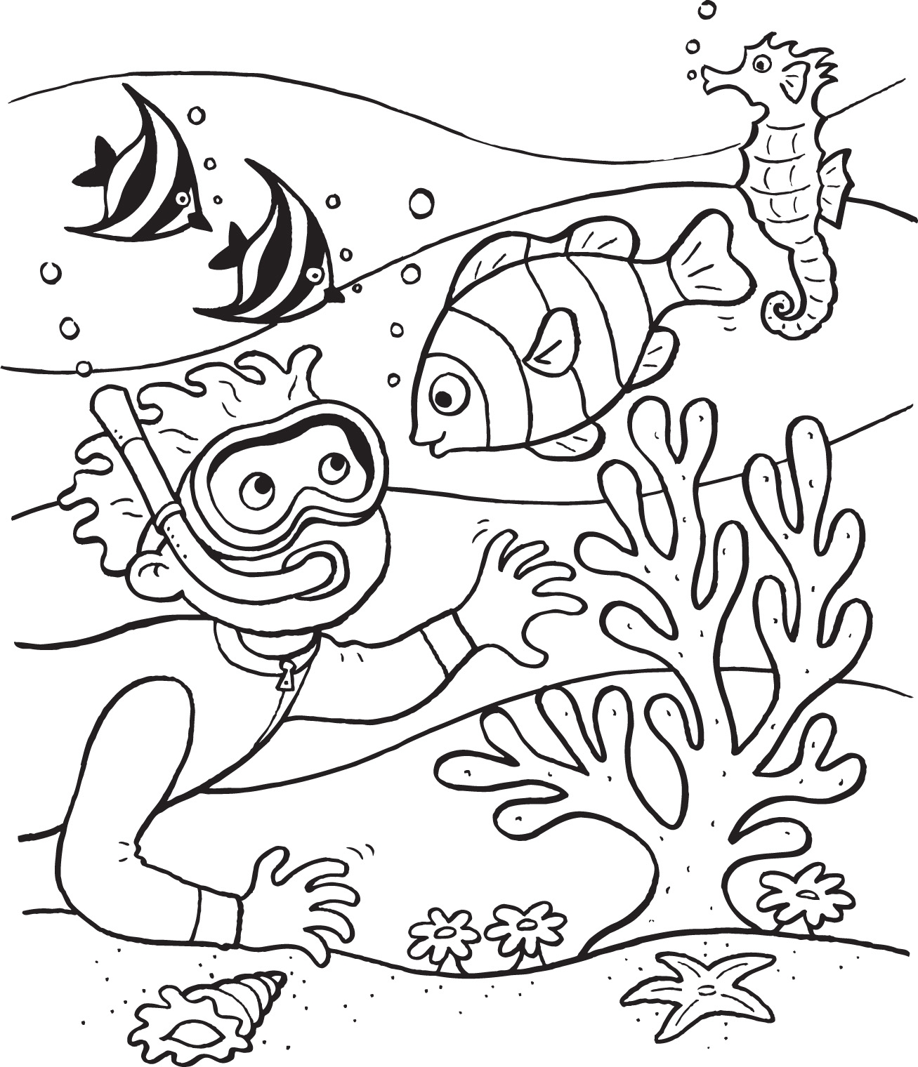 1307x1520 Ocean Life Coloring Pages Printable Gallery Free Coloring Sheets