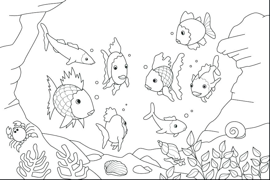 878x586 Ocean Scene Coloring Page Underwater Coloring Page Ocean Coloring