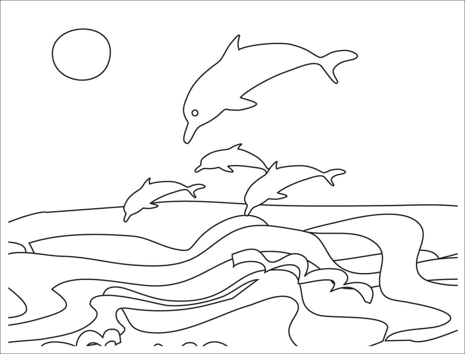 1500x1142 Ocean Scenery Coloring Pages Beautiful Seas And Ocean Scene
