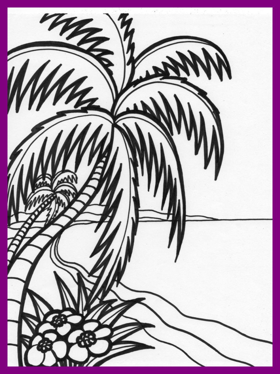 908x1212 Beach Themed Coloring Pages