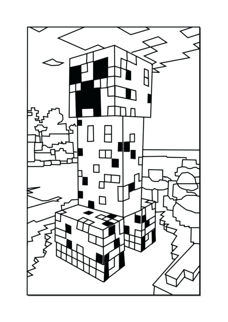 724x1024 Minecraft Coloring Pages To Print Amazing Ocelot Coloring Pages
