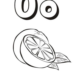 300x300 Kindergarden Kids Learning Orange For Letter O Coloring Page