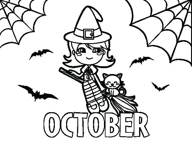 613x480 October Coloring Pages Printable