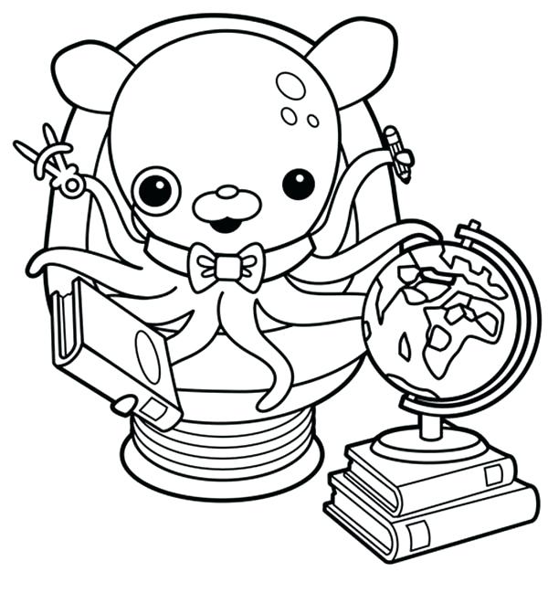 600x649 Octonauts Coloring Pictures Awesome Professor Inkling Octopus