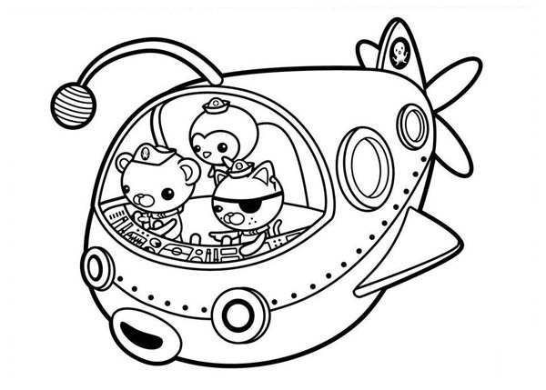 600x429 The Fun Adventures Of The Octonauts Coloring Page
