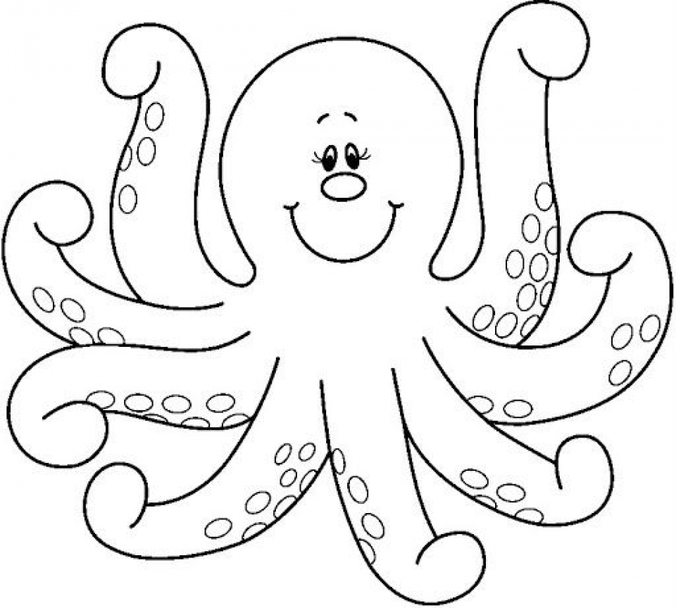 960x864 Octopus Coloring Sheet