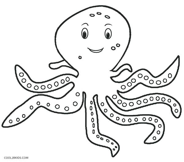 600x531 Free Printable Animal Coloring Pages Octopus Coloring Pages