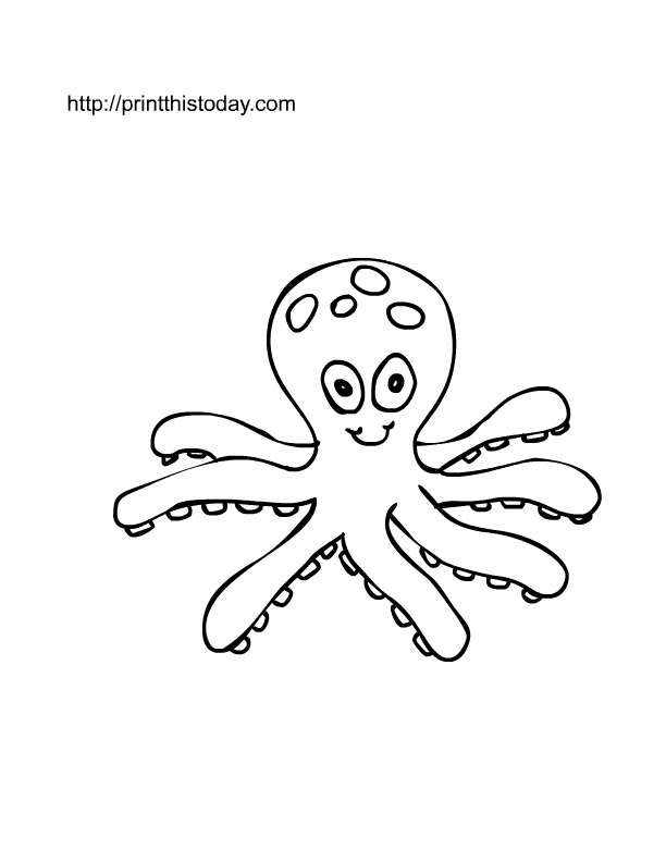 612x792 Cute Octopus Coloring Pages