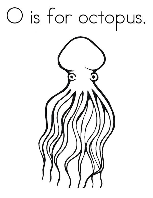 600x776 Coloring Page Octopus Octopus O Is For Octopus Coloring Page O Is