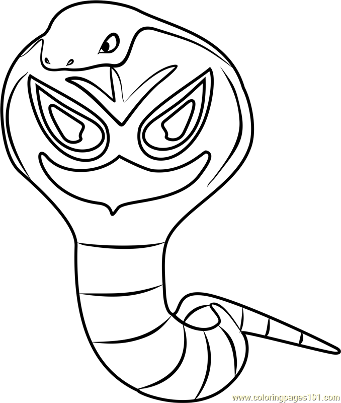 678x800 Arbok Pokemon Go Coloring Page