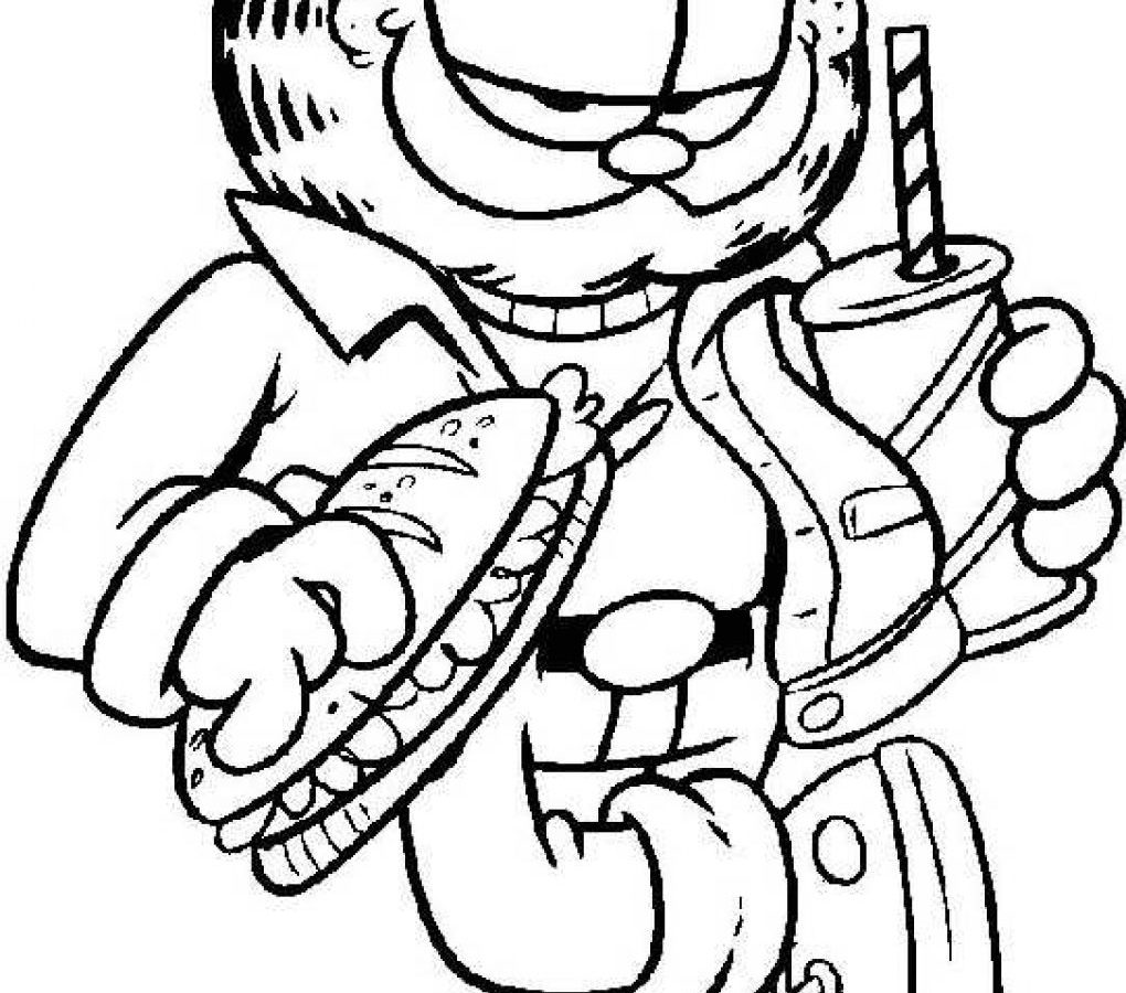 1020x900 Garfield Coloring Pages Cartoon Printable General Pictures Print