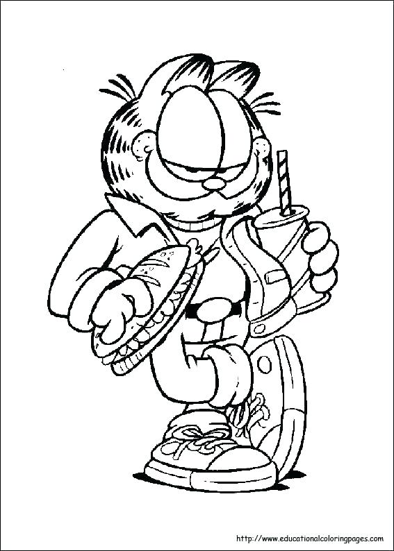 567x794 Garfield Coloring Pages Coloring Page Coloring Page Print Coloring