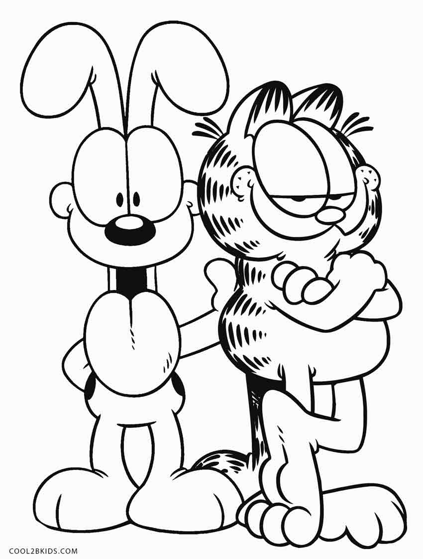 850x1122 Garfield And Odie Coloring Pages Coloring Pages