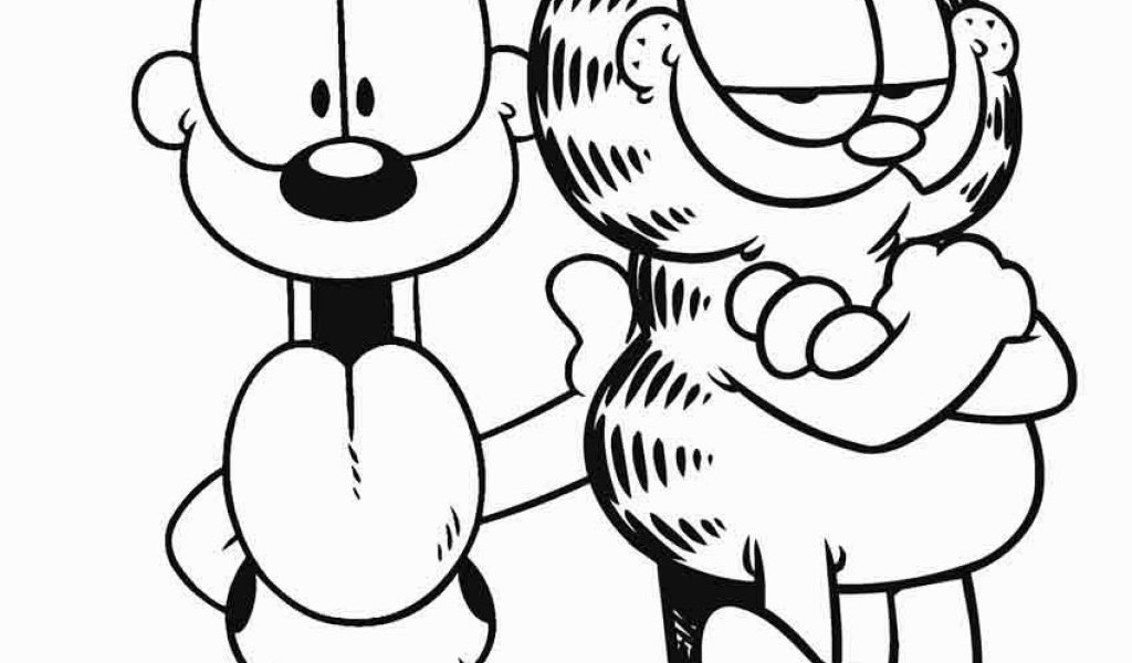 1024x600 Garfield And Odie Coloring Pages Timykids