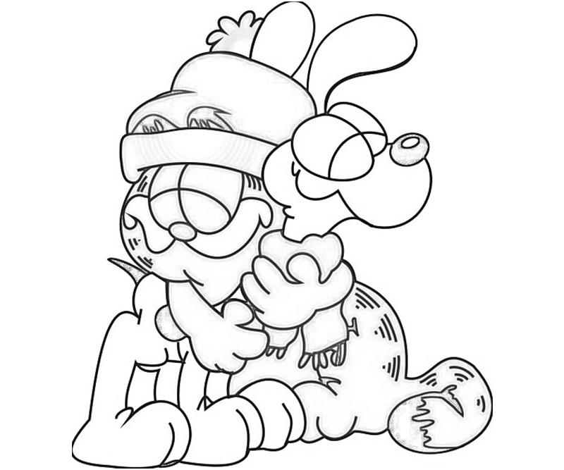 800x667 Garfield And Odie Coloring Pages