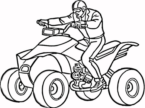 480x358 Man On Quad Atv Coloring Page