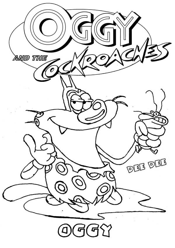 600x849 Oggy And Cockroaches Coloring Pages