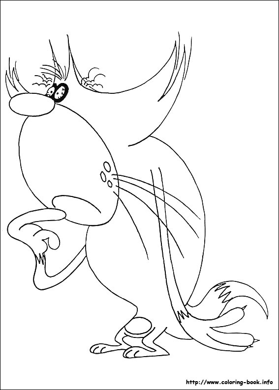 567x794 Oggy And The Cockroaches Coloring Pages On Coloring