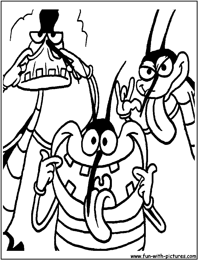 800x1050 Oggy And The Cockroaches Coloring Pages