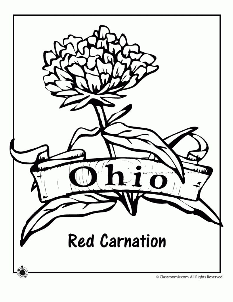 791x1024 Fresh State Flower Coloring Pages Collection Printable Coloring