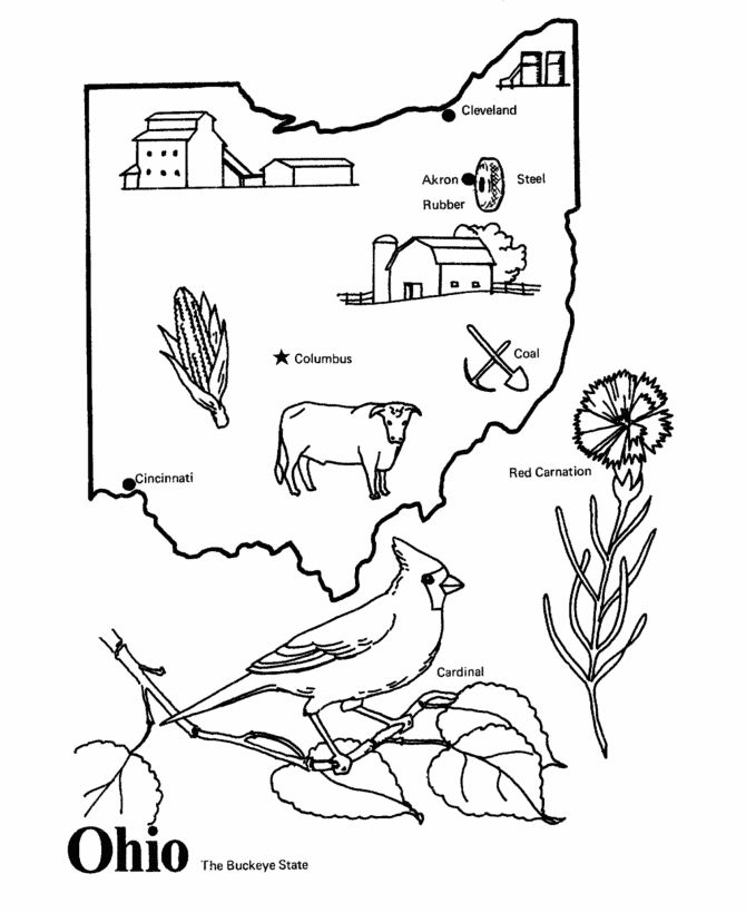 670x820 Ohio State Coloring Pages