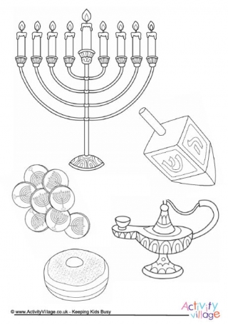 320x455 Oil Lamp Colouring Page