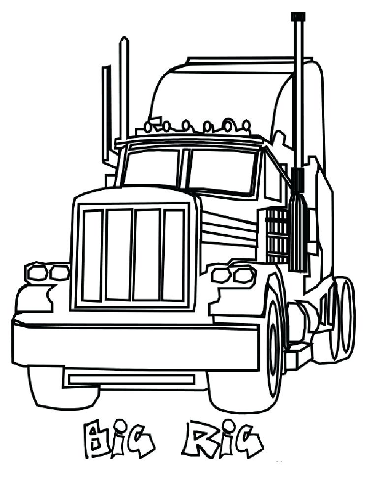 750x1000 Semi Truck Coloring Pages Oil Containing Semi Truck Coloring Page