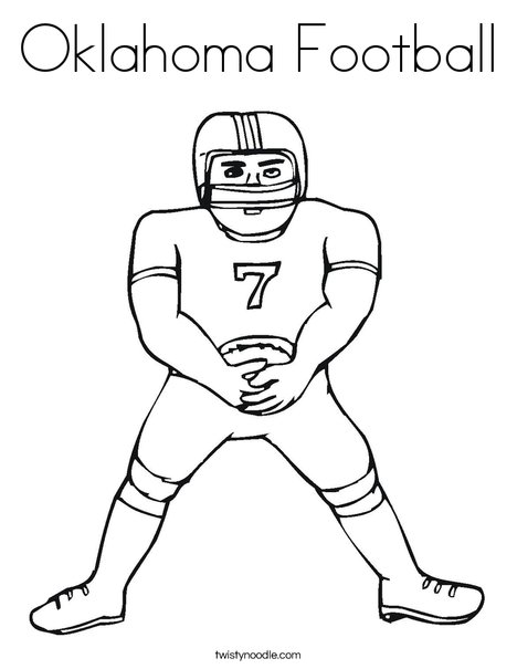 468x605 Oklahoma Football Coloring Page