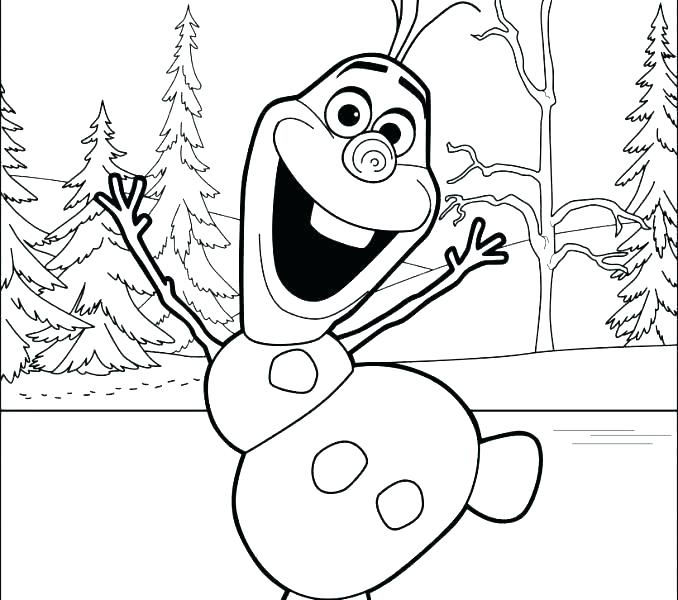 678x600 Olaf Coloring Sheet