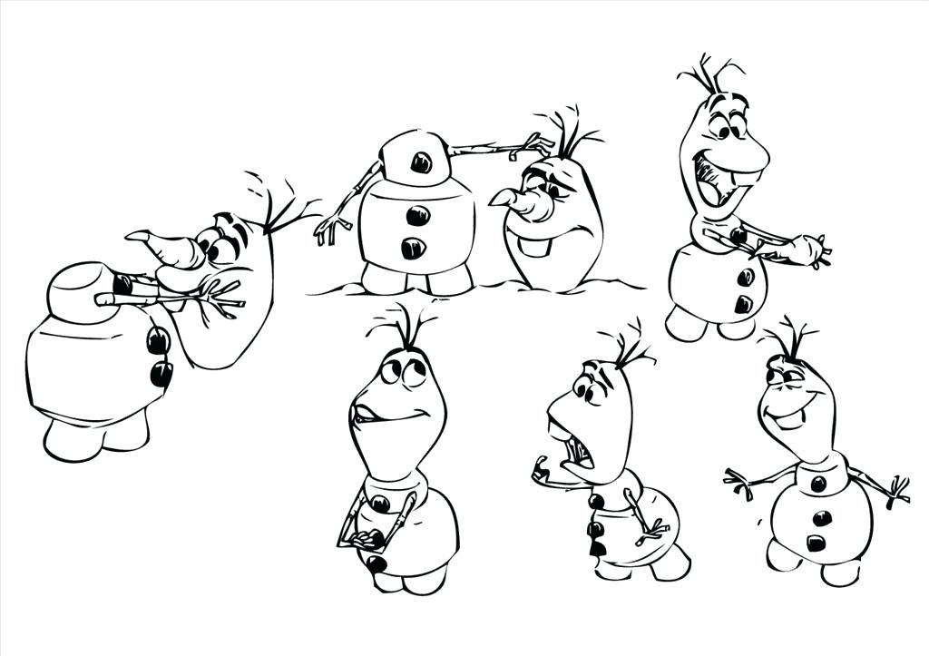 1024x723 Cute Olaf Coloring Pages Free Frozen To Download Page Freeze