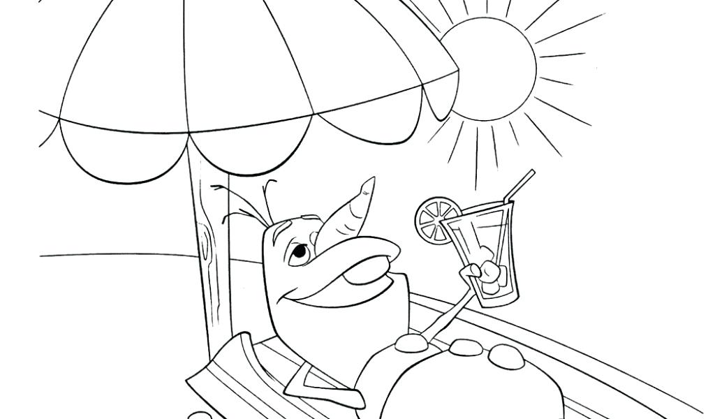 1024x600 Frozen Coloring Pages Olaf In Summer Free Fuhrer Von