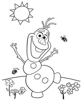 263x330 Olaf Summer Coloring Pages Offers Free Olaf