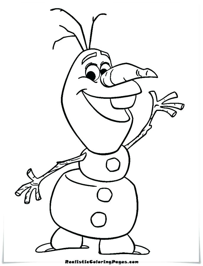 687x897 Olaf Coloring Page