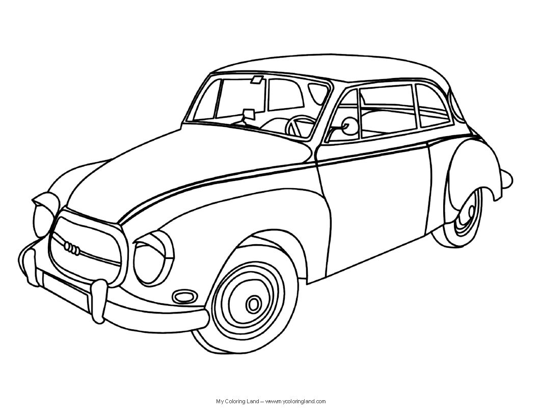 1056x816 Car Coloring Page