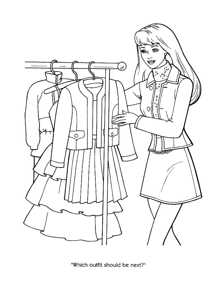 736x981 Barbie Fashion Coloring Pages