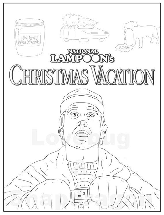 570x744 National Lampoon's Christmas Vacation Adult Coloring Book
