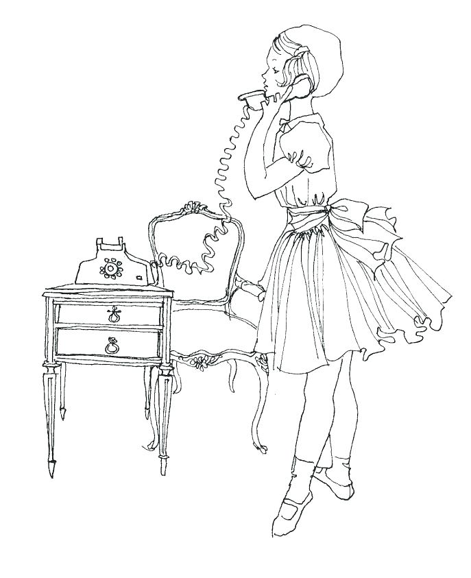 687x843 Vintage Christmas Coloring Pages Free Vintage Coloring Pages