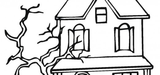 520x245 House Coloring Pages Wallpaper