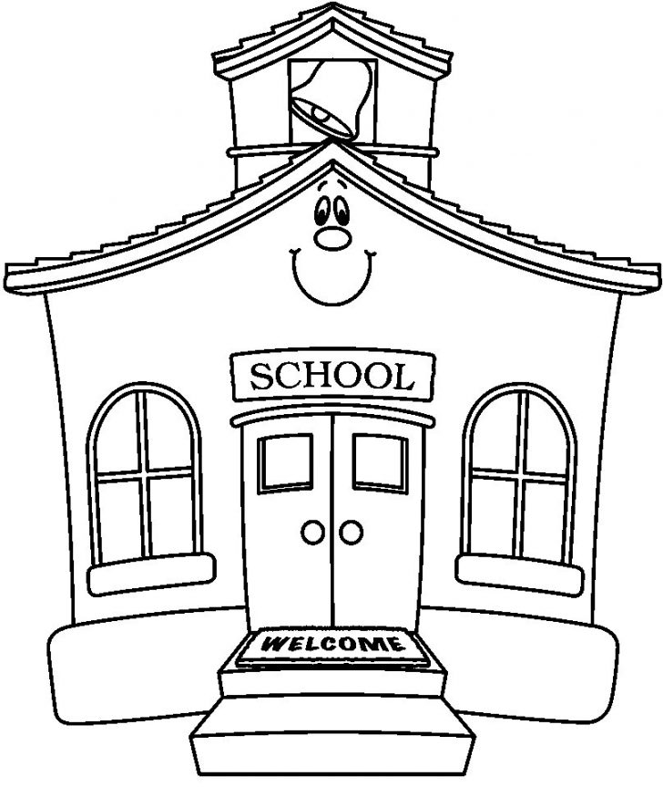 728x863 School House Coloring Pages Elegant School House Coloring Page