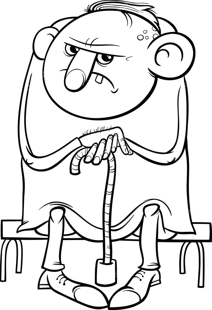 699x1023 Grumpy Coloring Page