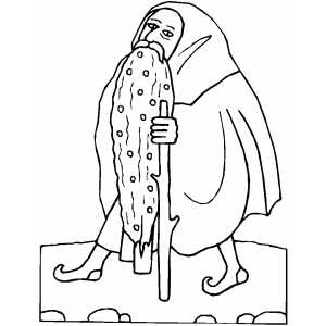 300x300 Old Man With Staff Coloring Sheet