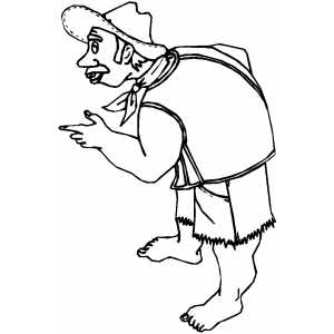 300x300 Pointing Man Coloring Page